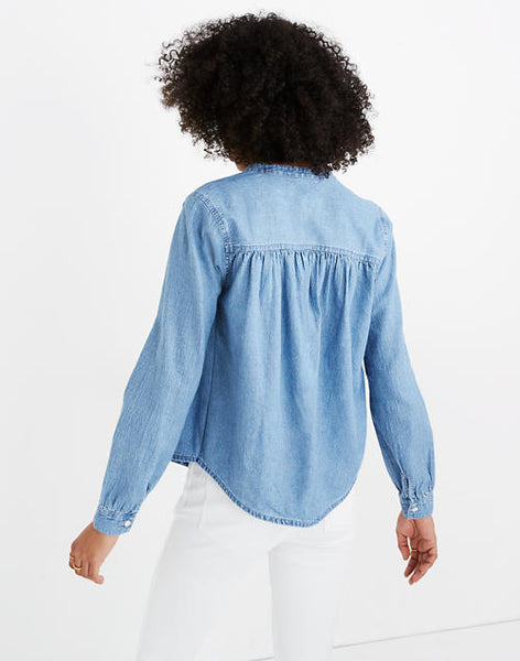Madewell Medium Denim Popover Top