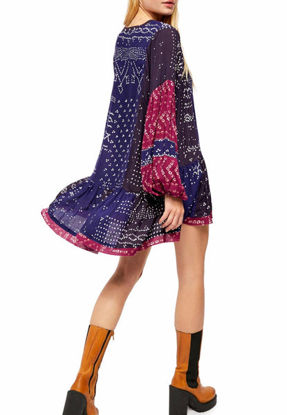 Free People Shobori Long Sleeve Dress S