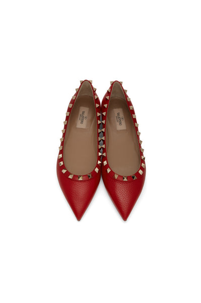 Red Valentino Rockstud Ballerina Flats 37.5